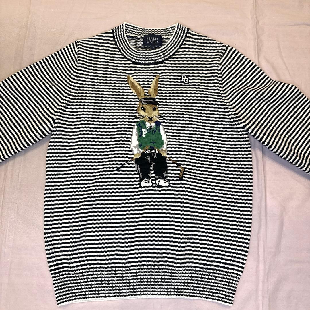 【即発送】極美品　パーリーゲイツ ニット ボーダーセーター　定価４万円