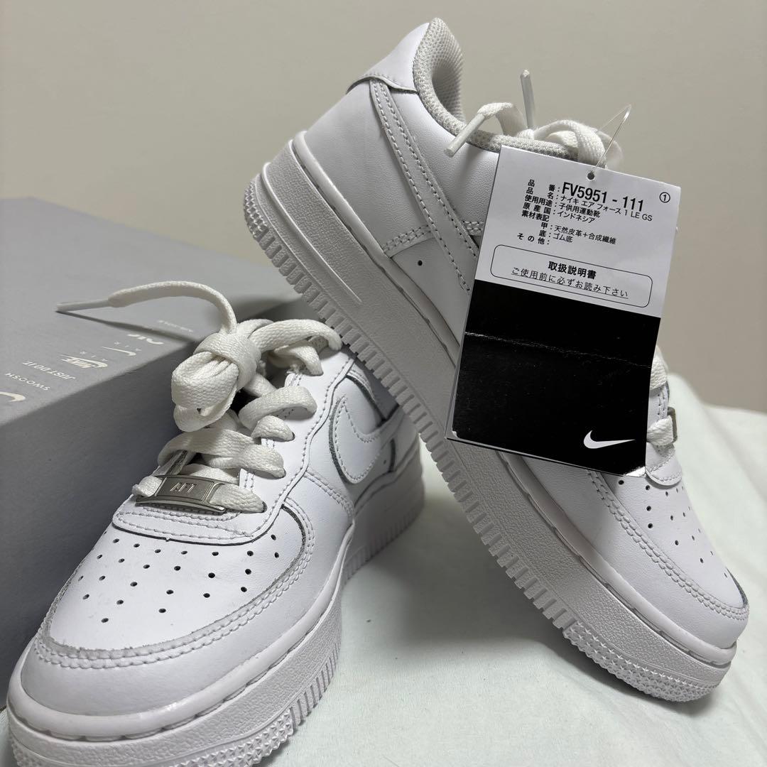 22cm ナイキ エアフォース 1 LE GS FV5951-111 ホワイト