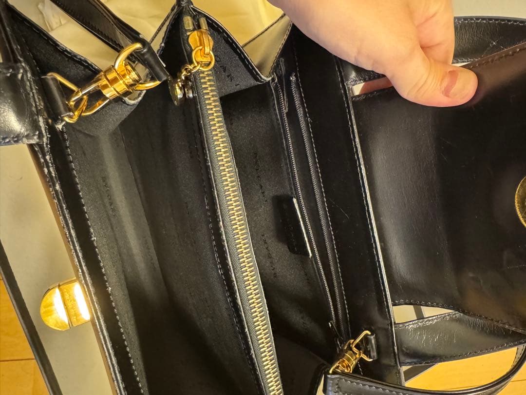 ブルガリ BVLGARI ブラック 本革 2wayハンドバッグ