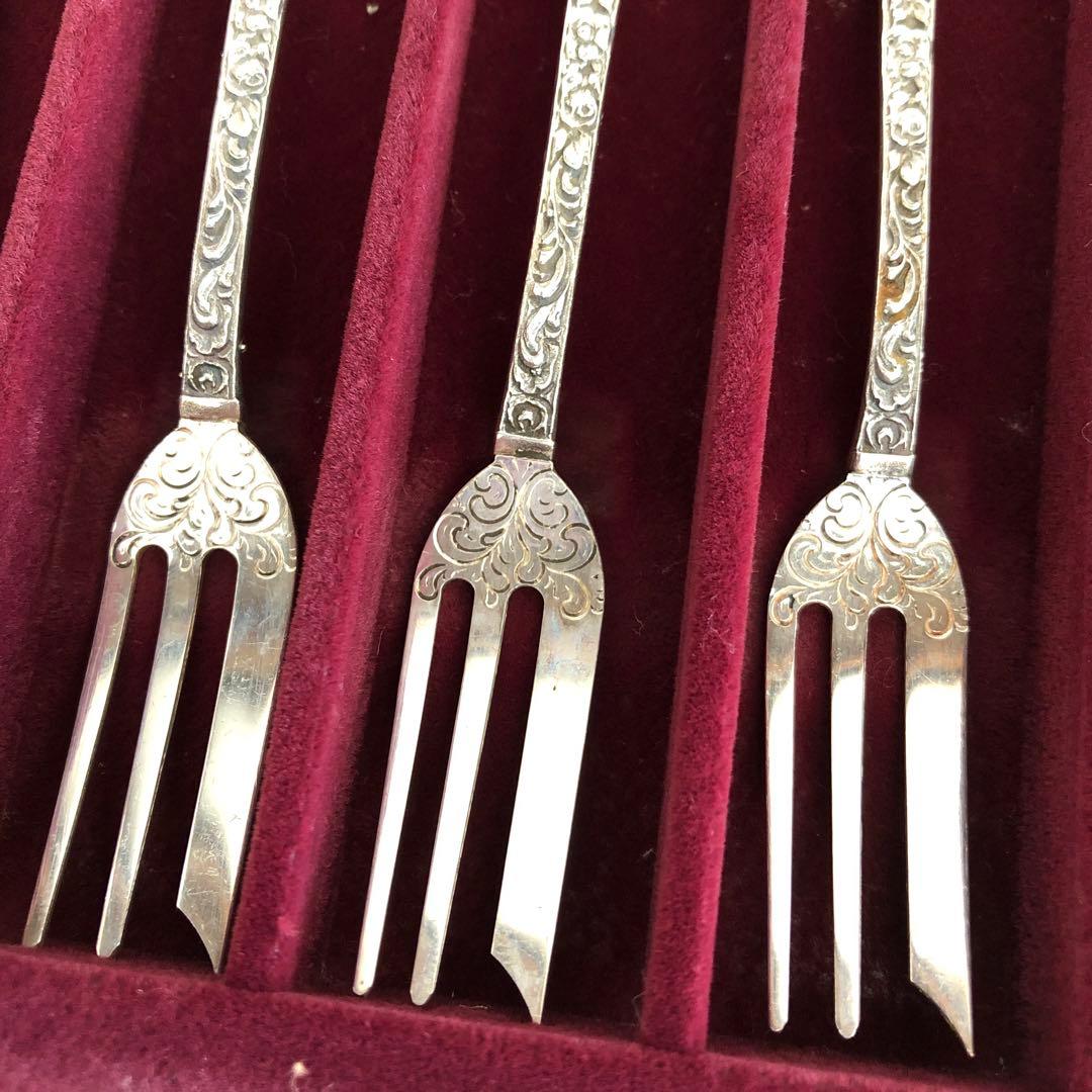 クリストフウィドマン　シルバー925 フォーク6客セット　中世の音楽家　純銀製