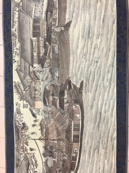 清明上河図　肉筆保証　虞南墨怪？時代不明