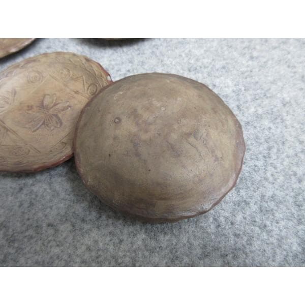 備前焼せんべい皿五弁の桜図5枚 [B28416]