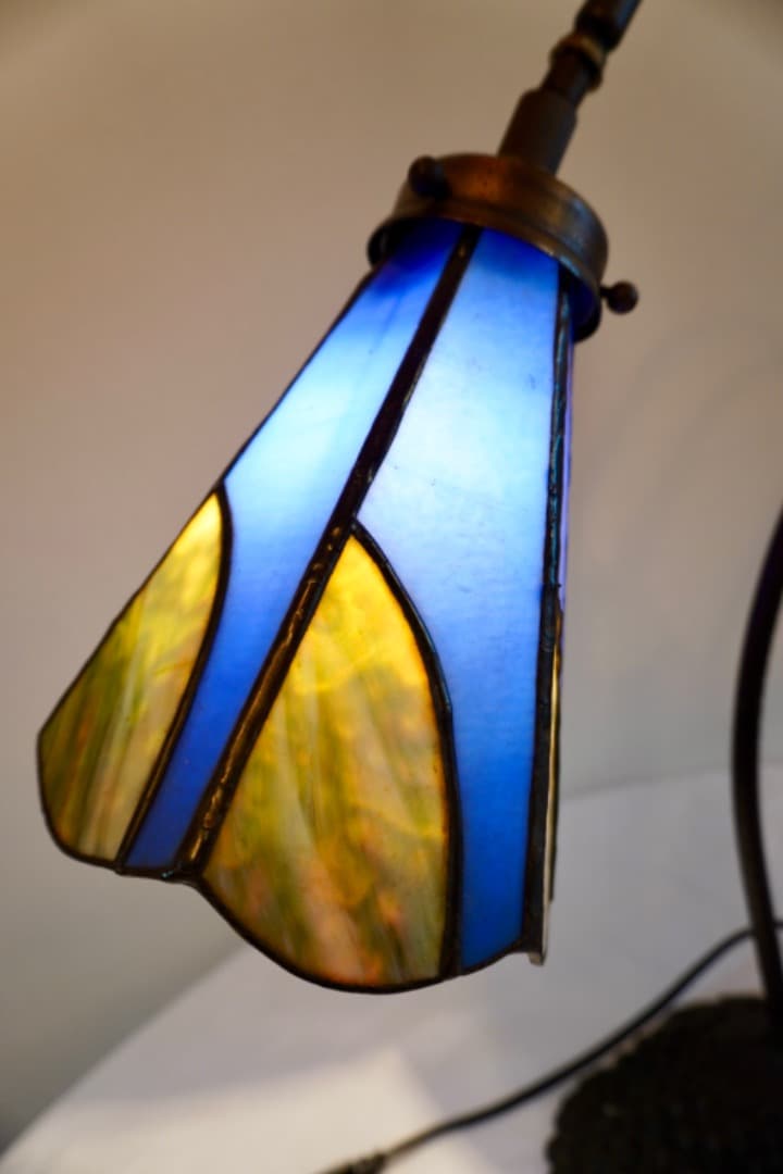 ヴィンテージ ステンドグラス テーブルランプ
