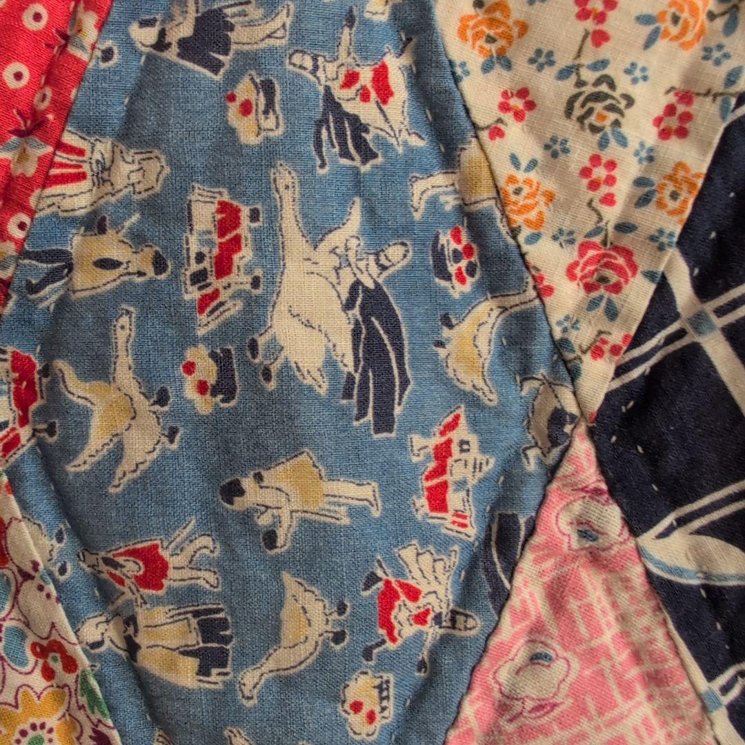 パッチワークキルト　ビンテージ　ハンドメイド