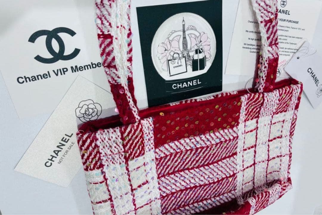 バッグ　トートバッグ ショルダーバッグ　スパンコール　レッド