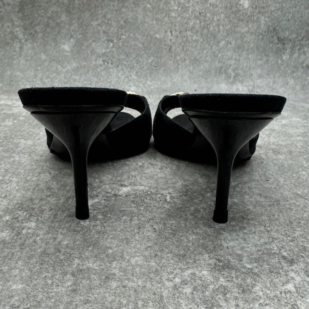 靴 Gucci GG Canvas Horsebit Mules 36C 23cm