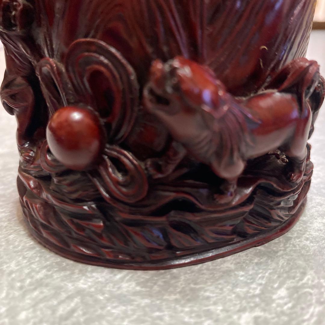 中国　工芸品　漆器　小物入　骨董品