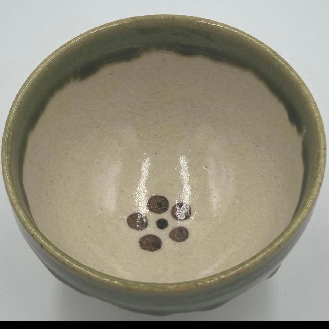 加藤光右衛門作　織部汲み出し茶碗　5客揃　共箱