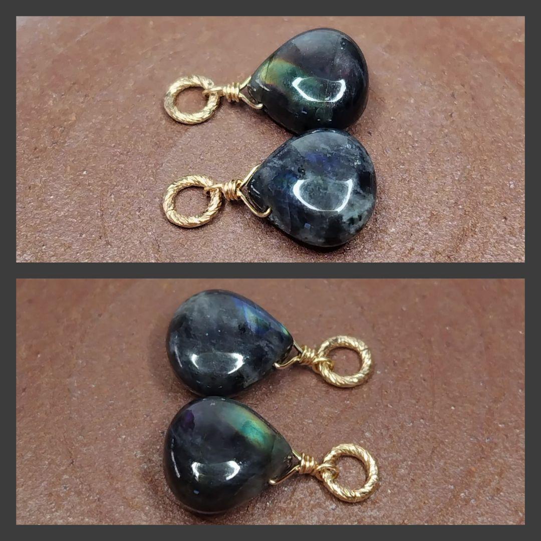 【専用ページ】スペクトロライト ピアス、ペンダントトップ、14kgf