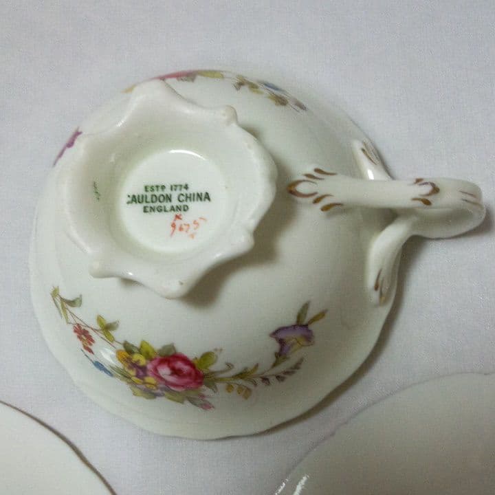 コウルドン　トリオティーセット　英国アンティーク　　お値下げしました