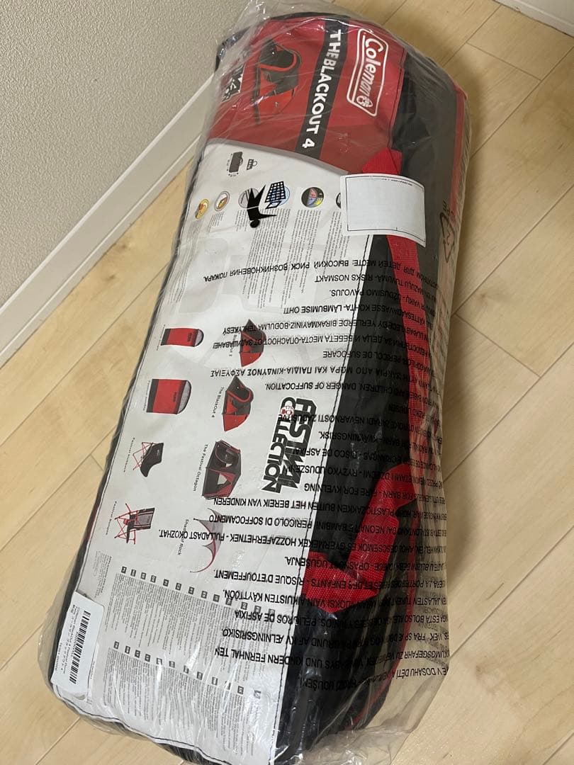 コールマン　ブラックアウト4 テント　赤黒