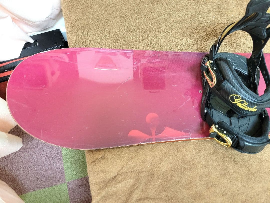 最終値下 Burton スノーボード カマキリ イエローバス ビンディング付き