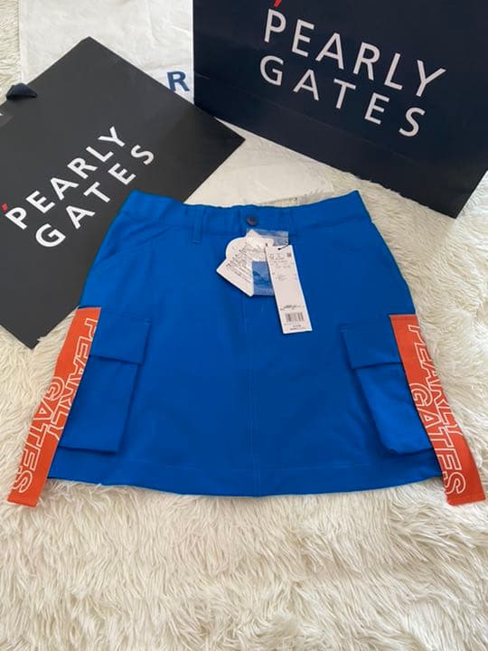 パーリーゲイツ ナイロンタスランストレッチドビー スカートサイズ0