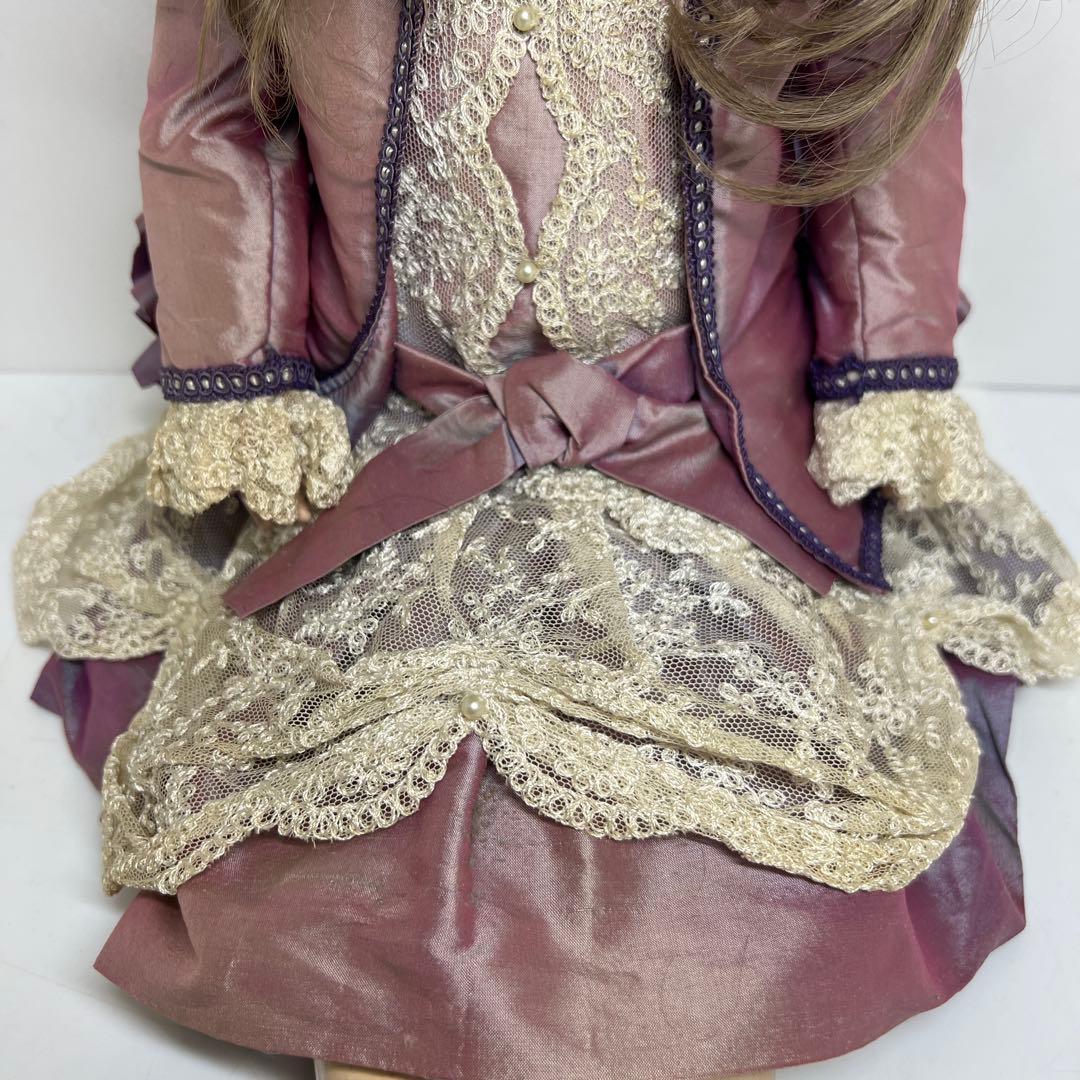 アーモンド・マルセル　アンティークビスクドールブラウンアイオープンマウス銘A&M