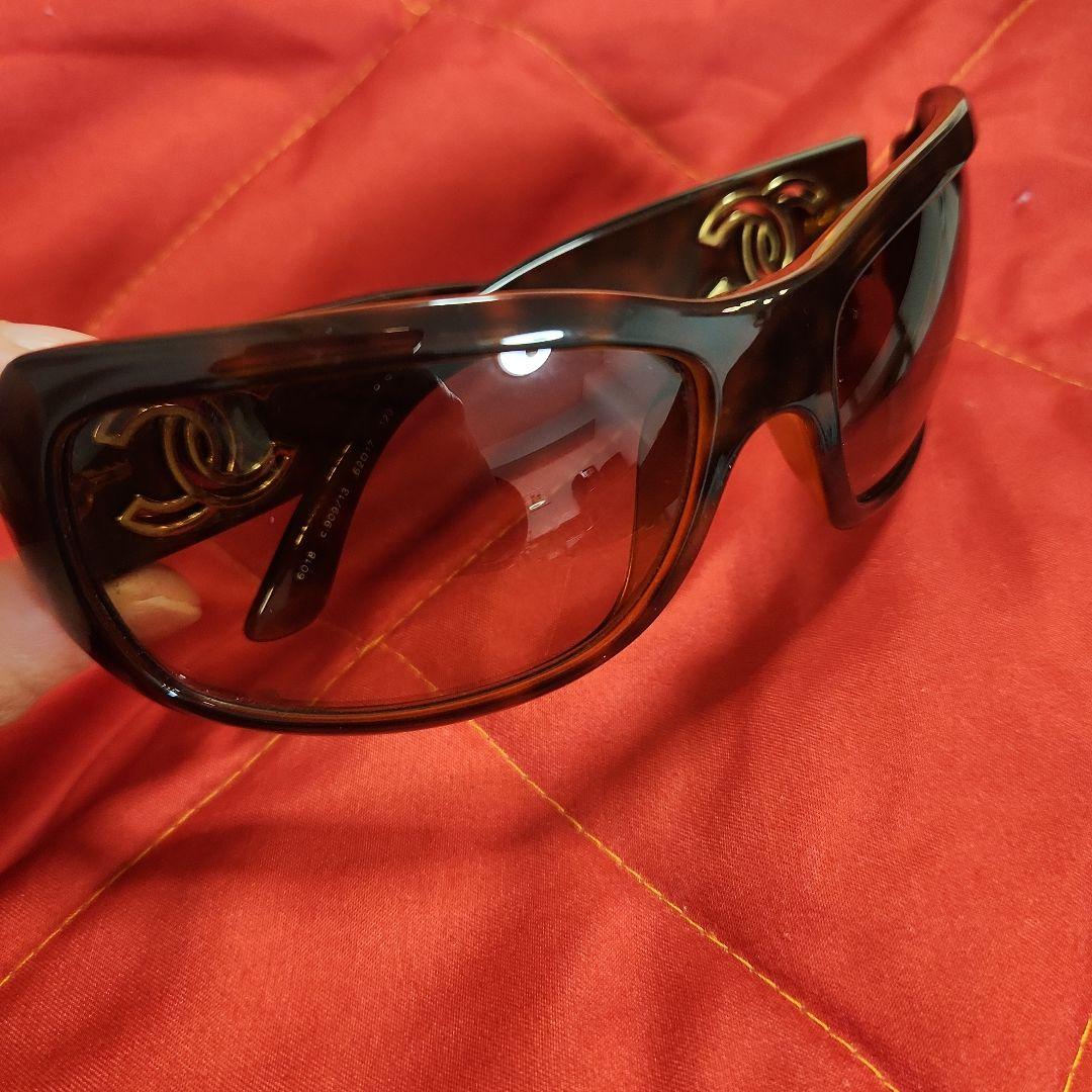 CHANEL スクエア サングラス シャネル　ブラウン