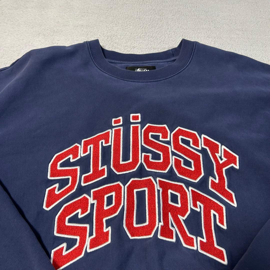 STUSSY SPORT スウェット トレーナー コムドットやまと着用 XL 紺
