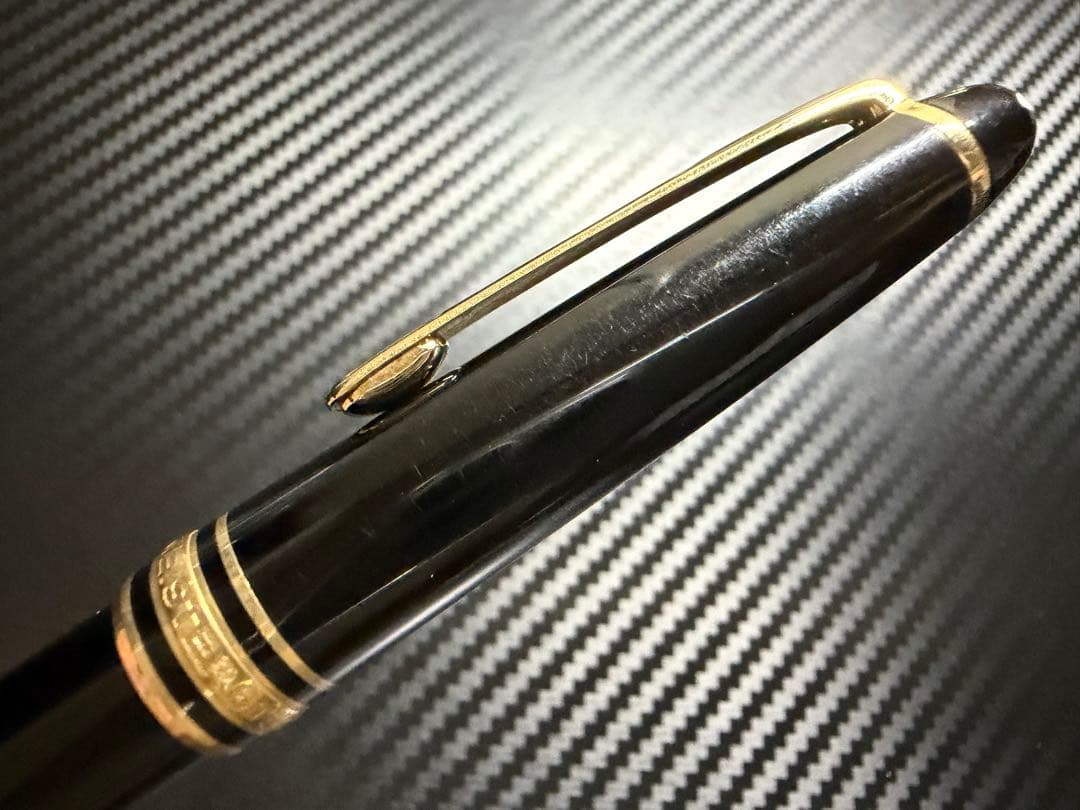美品 エボナイト芯 モンブラン 144 万年筆 ブラック 全金 EF 極細字