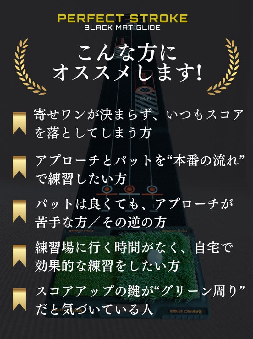 【新品/未使用】 PERFECT STROKE BLACK MAT GLIDE