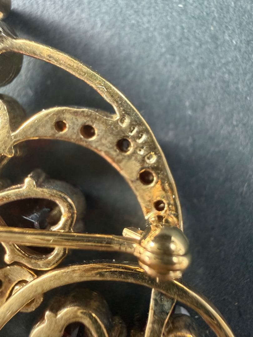 碌山ジュエリー　ガーネット　ブローチ　ペンダントトップ　silver925