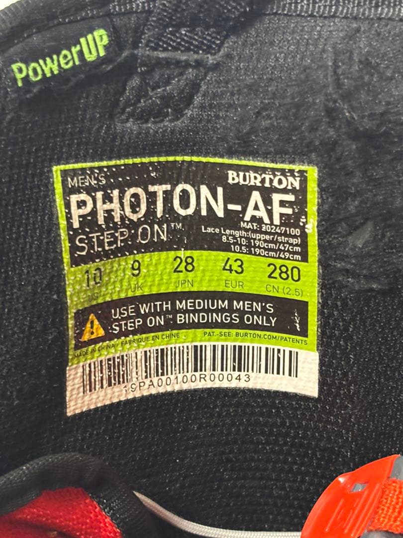 BURTON STEP ON ステップオン PHOTON ブーツ28cm