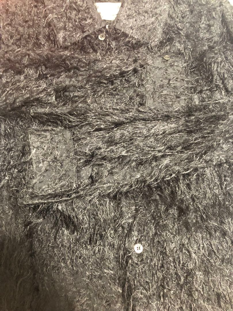 Comme des Garçons 2022 シャギーシャツ ブラック 長袖