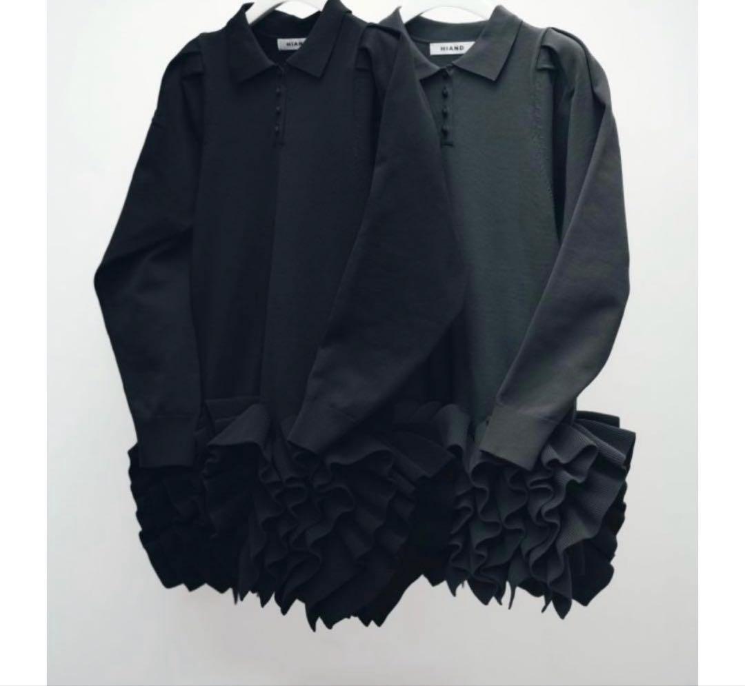 ハイアンドHIAND Ruffled-Hem Polo Dress ほしのあき