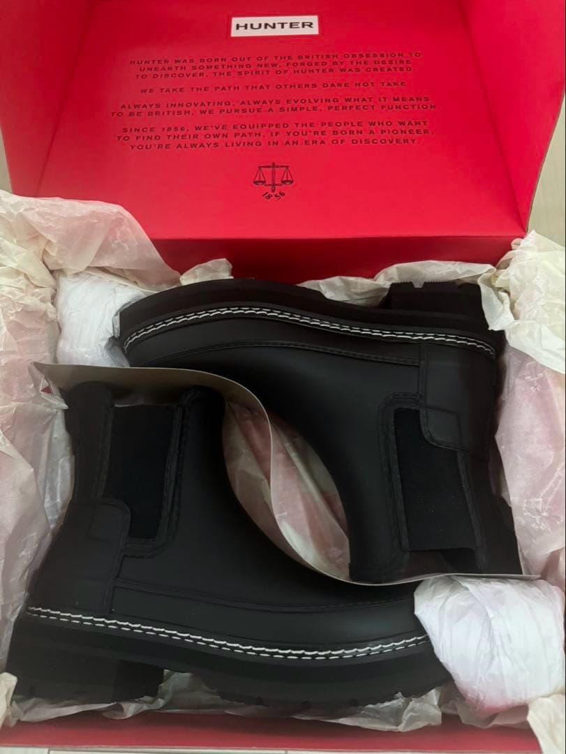 HUNTER チェルシーレインブーツ 24.0cm ブラック 【新品未使用品】