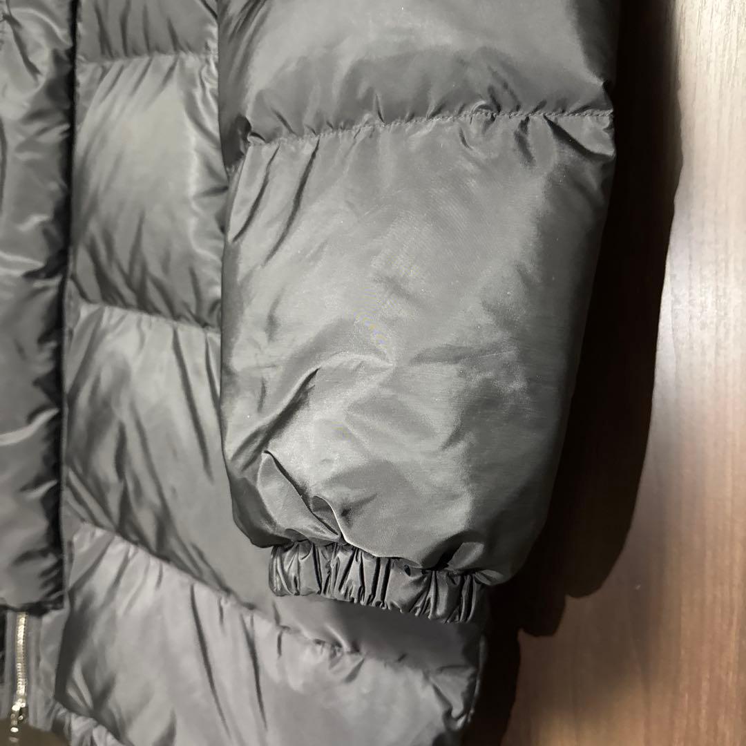 PRADA フード付きロングダウンジャケット 三角ロゴ SGB218 XL