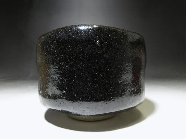 楽吉左衛門十四代 覚入 黒茶碗／裏千家十五世 鵬雲斎 書付 花押