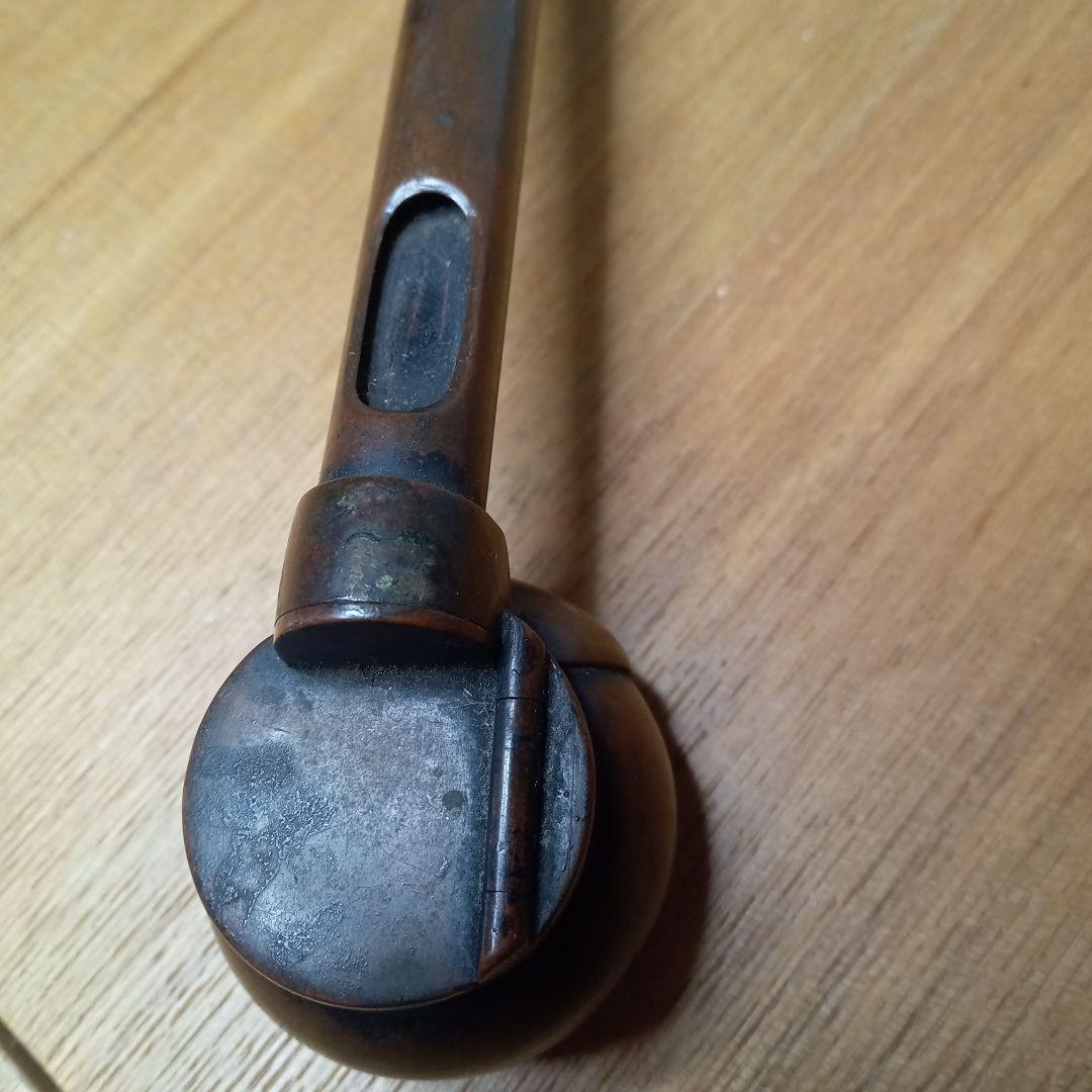 矢立て珍慶刻印の銅製古美術品