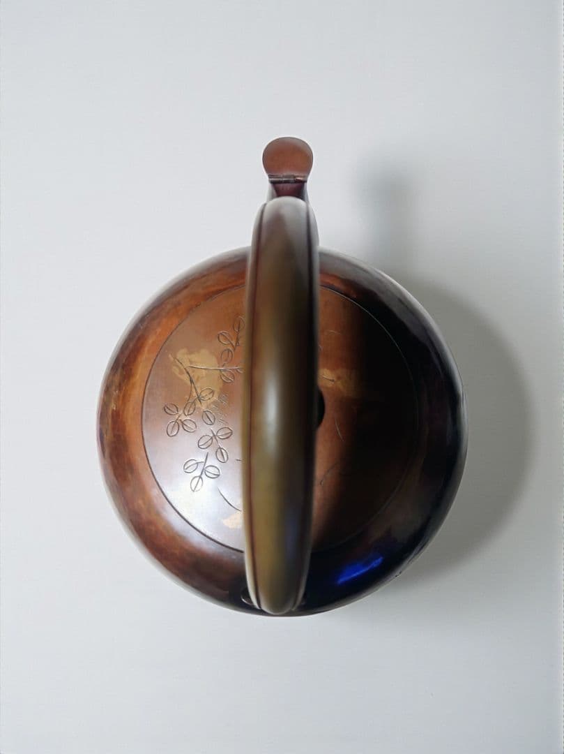 茶道具 水次 水注 薬缶 古銅打出 浮彫