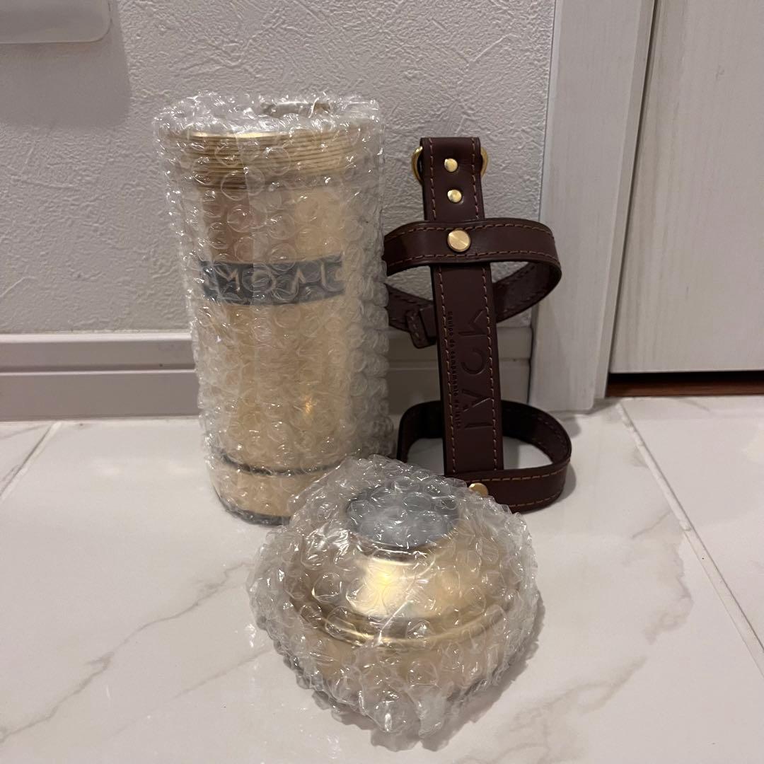 delica moai 真鍮製ペットボトルケース　レザーホルダー付き