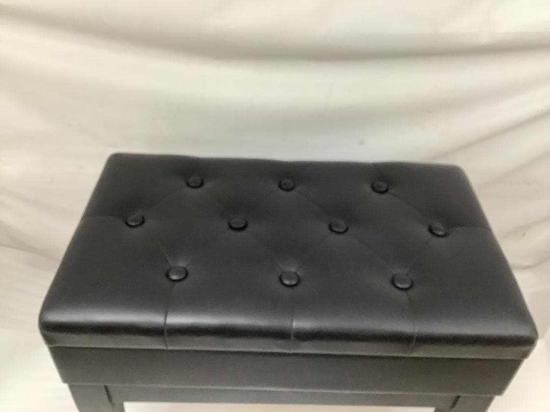 ※74707※ピアノ椅子（黒）★送料無料