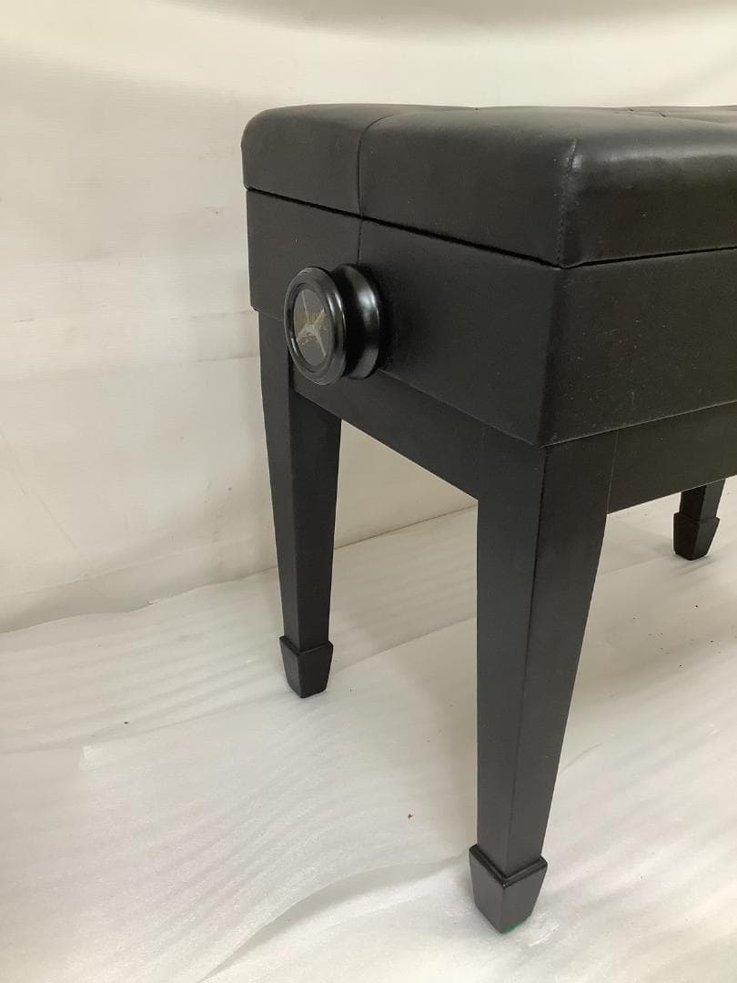 ※74707※ピアノ椅子（黒）★送料無料