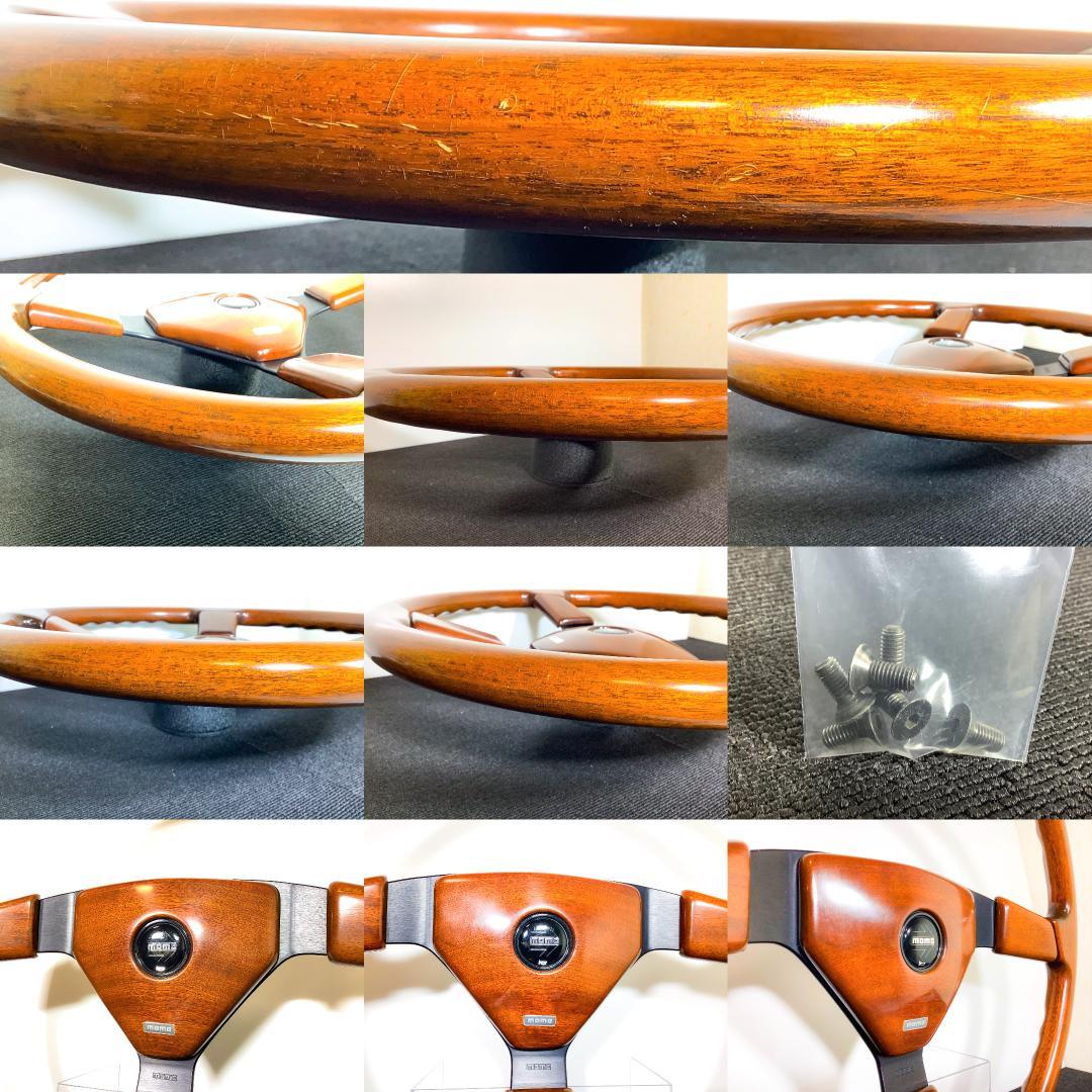 超希少 モモ ウッドステアリング 48Φ 大径 当時物 93年製 良品 デコトラ