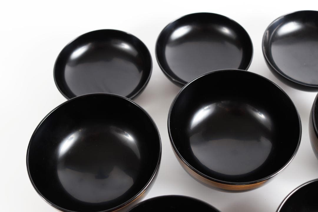 輪島塗 大向高洲堂 黒一筆 煮物椀 五客 共箱