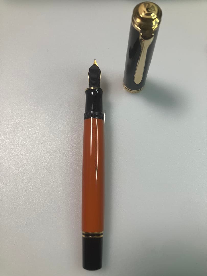 Pelikan　ペリカン　M800　バーントオレンジ　F-nib