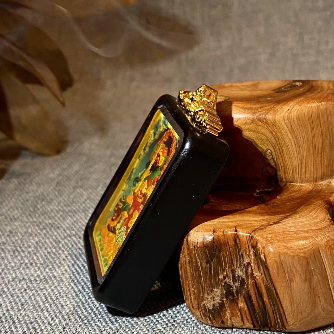 仏教神像アート 50×41mm ハヌマーン降臨　プラクルアン　無敵と富　繁栄