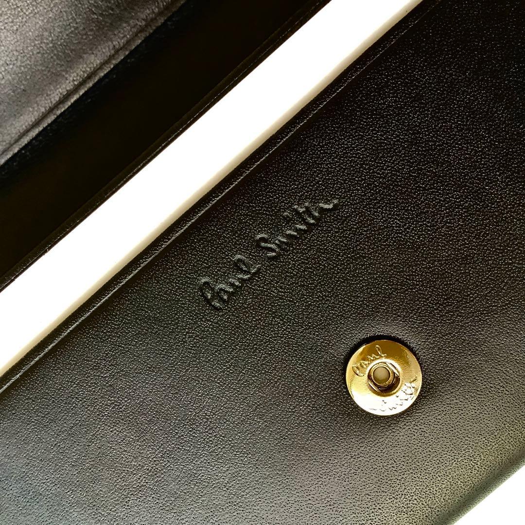 新品★ポールスミス★マーケトリーストライプラビット名刺入れカードケース★ブラック