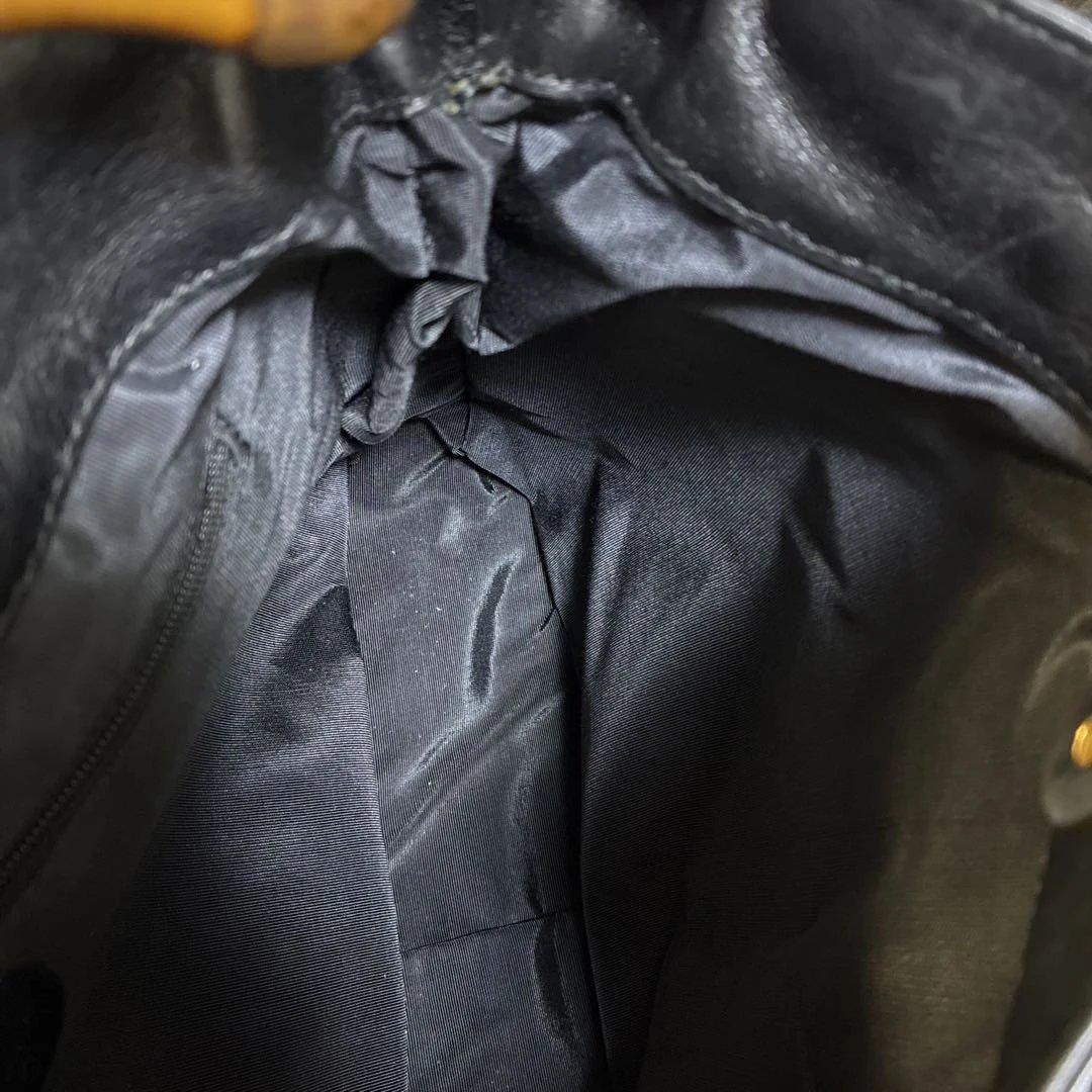 GUCCI バンブーハンドル 黒 ハンドバッグ