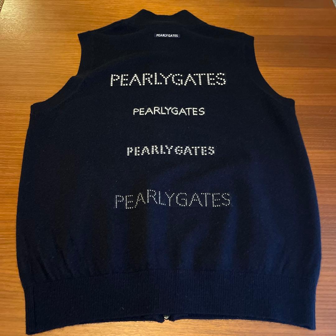 PEARLY GATES カシミヤ100 フルジップアップニットベスト