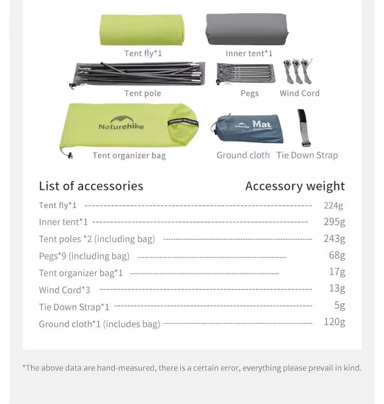 Naturehike STAR TRAIL-EXT 1人用テント