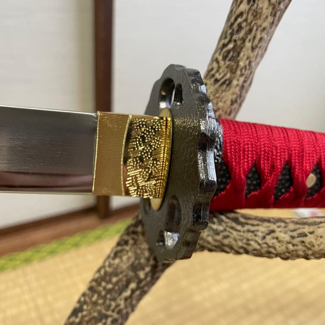 【美品】模造刀＆鹿の角スタンドセット