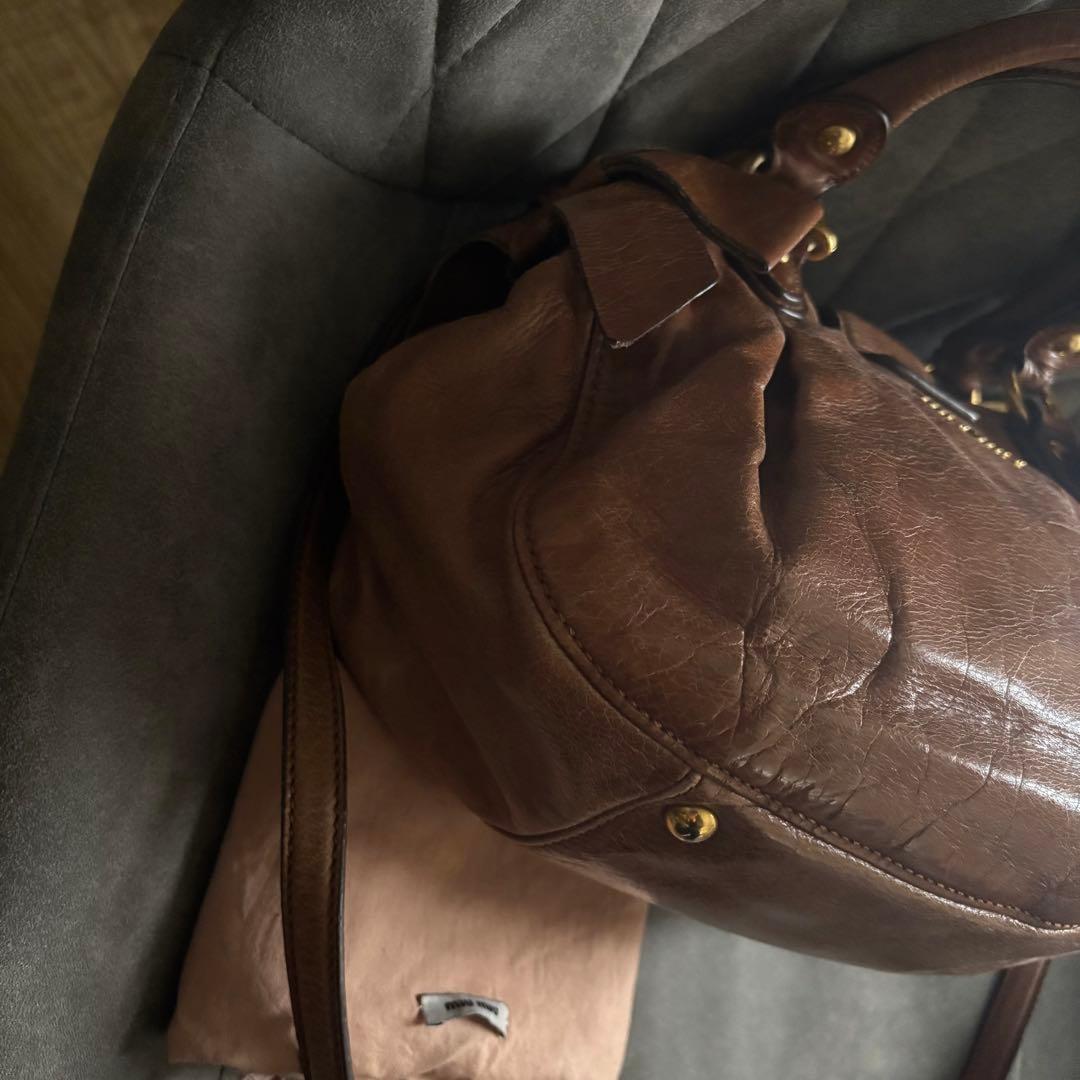 MIU MIU サイドリボン ハンド ショルダーバック 2WAY