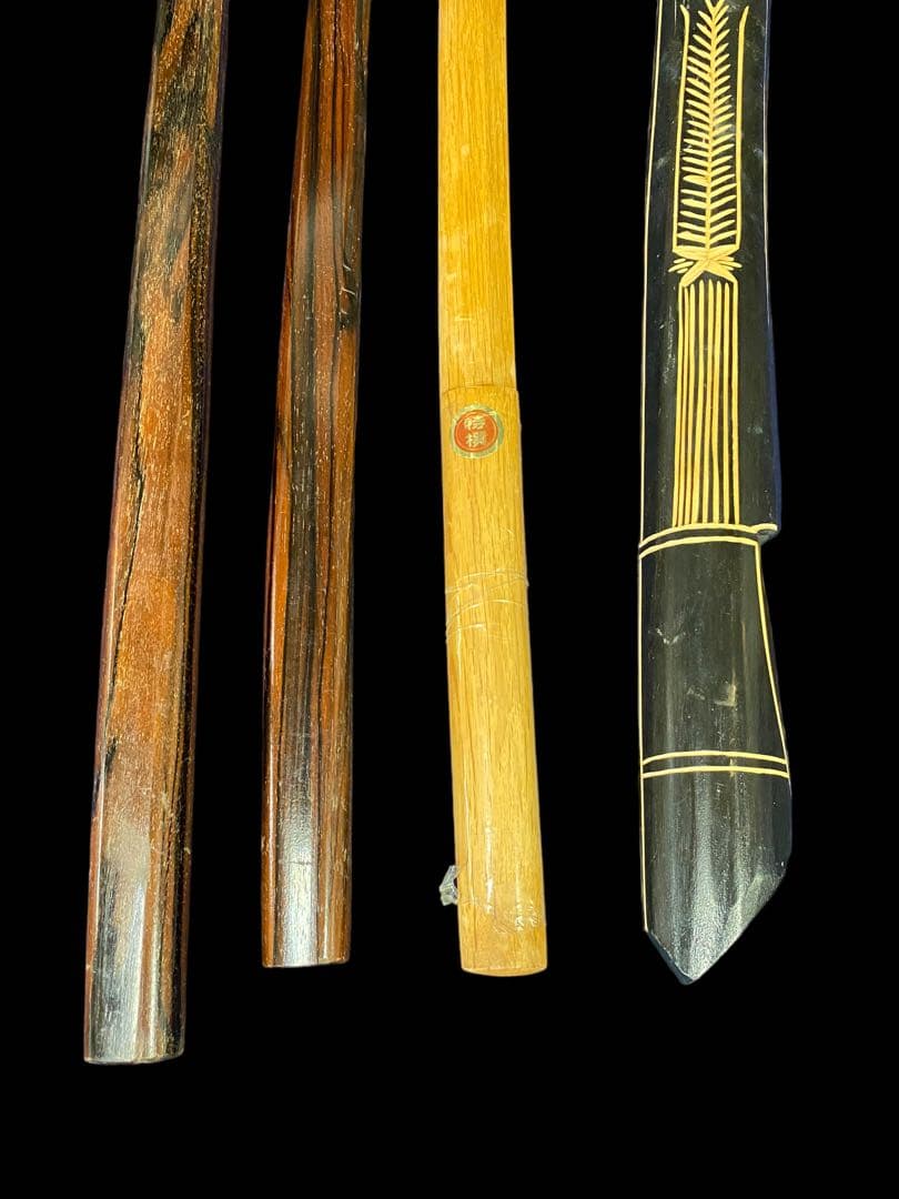 E 木刀　3本　その他1本　まとめ売り　黒檀