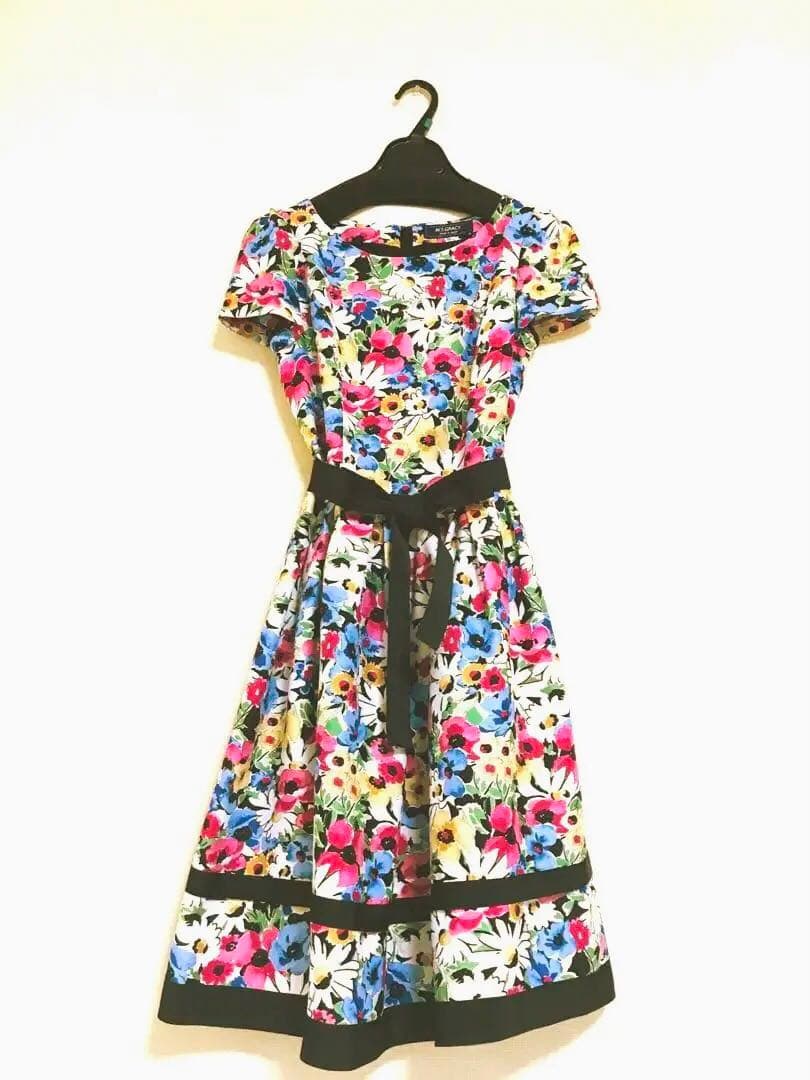 SALE❤️エムズグレイシー ❣️フラワープリントワンピース 38