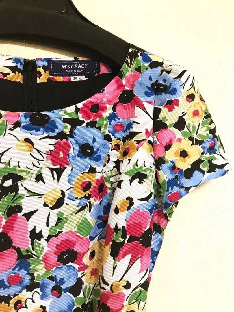 SALE❤️エムズグレイシー ❣️フラワープリントワンピース 38