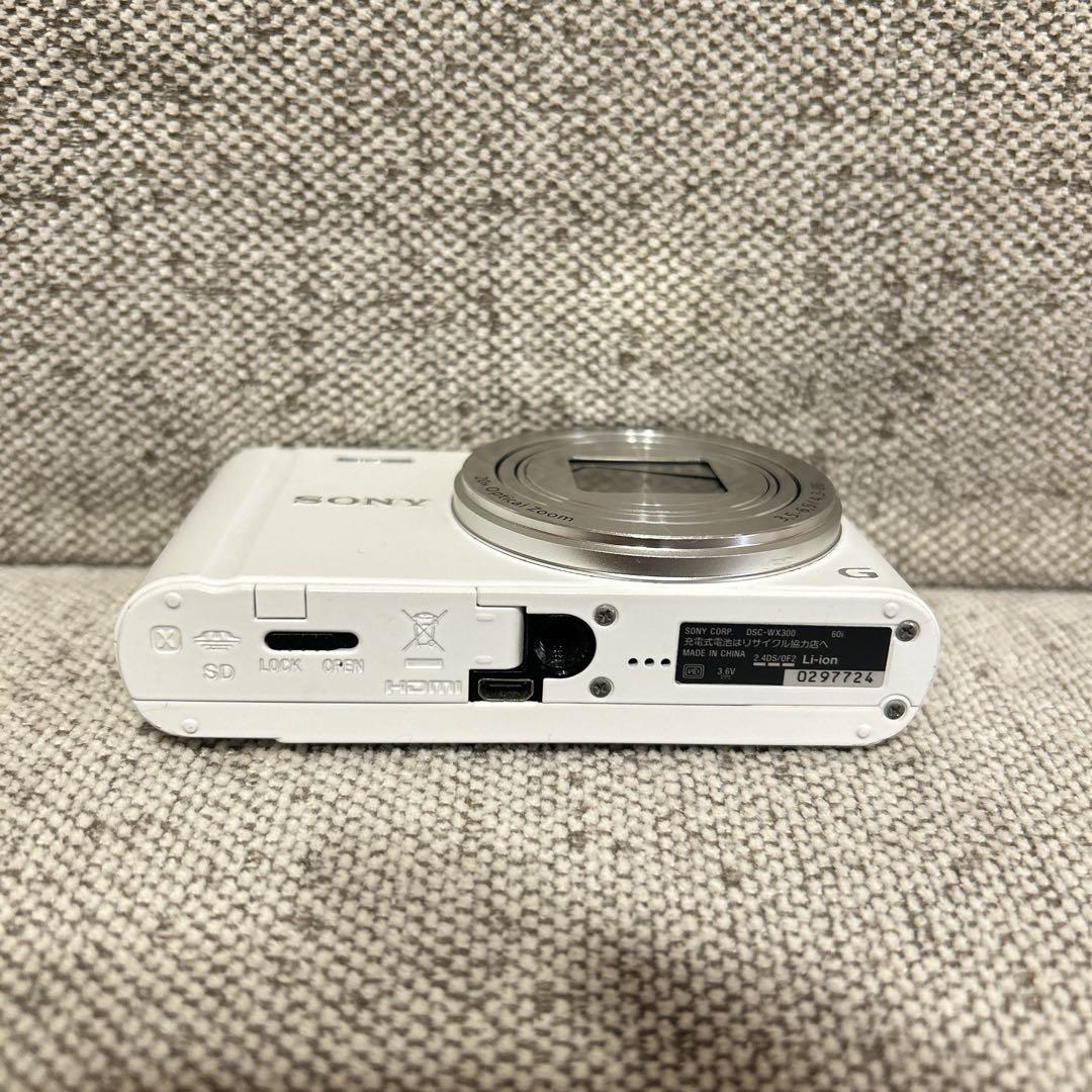 【美品】 SONY Cyber-shot ホワイト DSC-WX300 おまけ付
