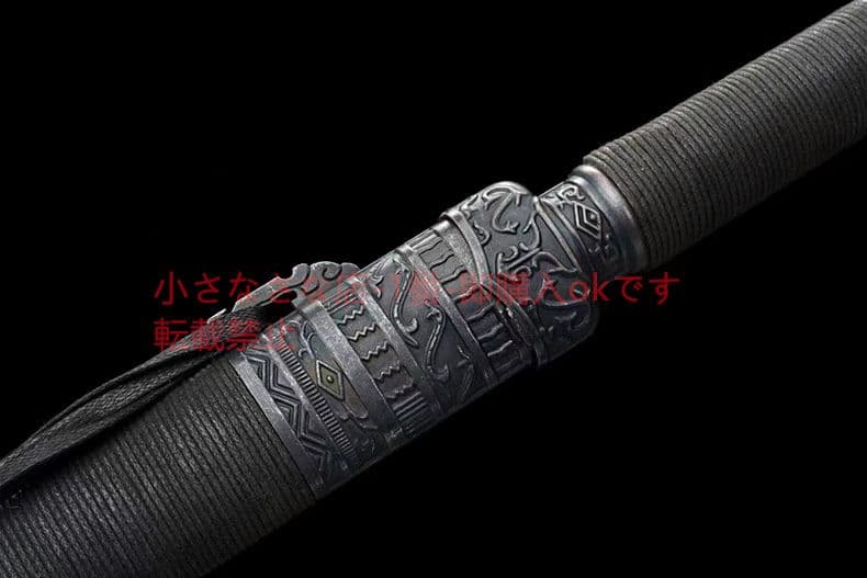 両手剣模様鋼硬剣  古兵器 武具 刀装具 日本刀 模造刀 居合刀