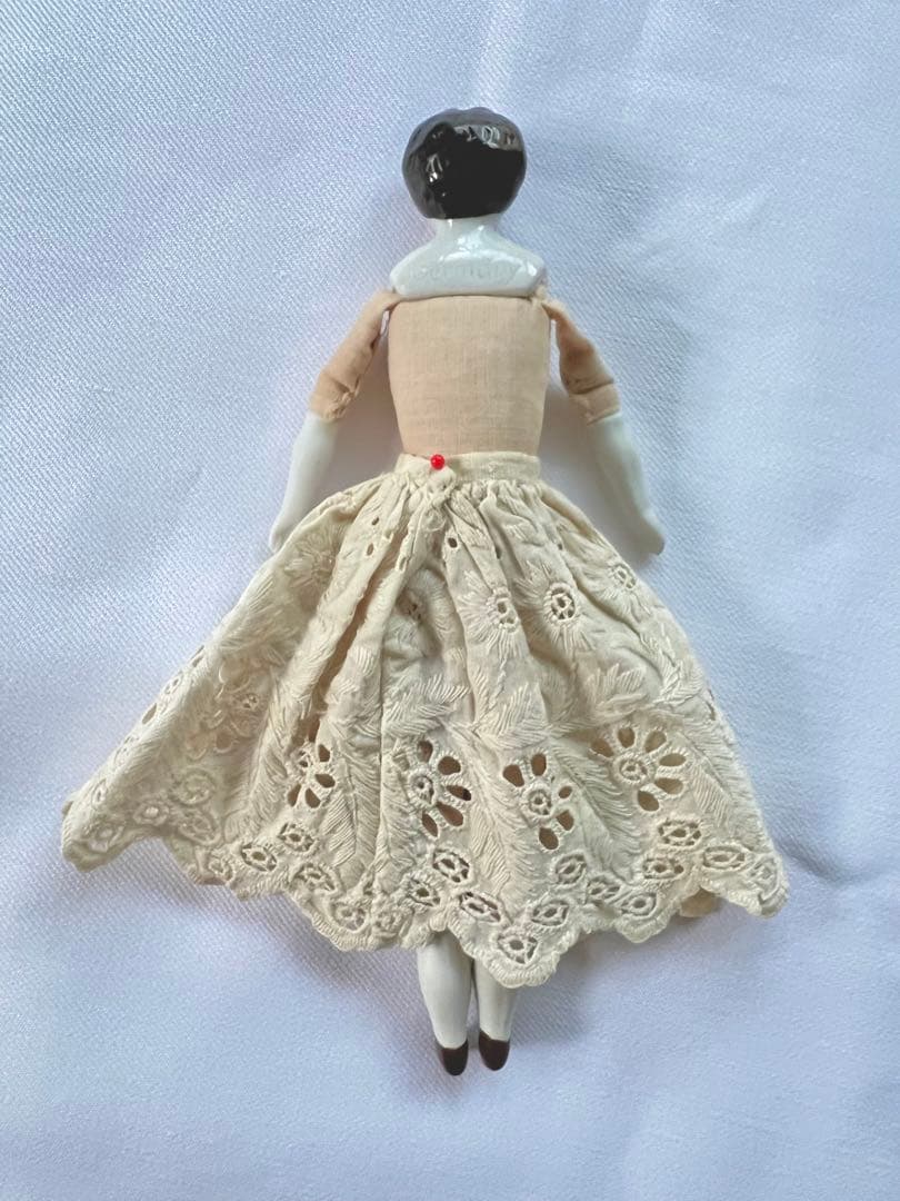 限定価格！チャイナヘッドドール　ドイツ　アンティーク　レース　20センチ